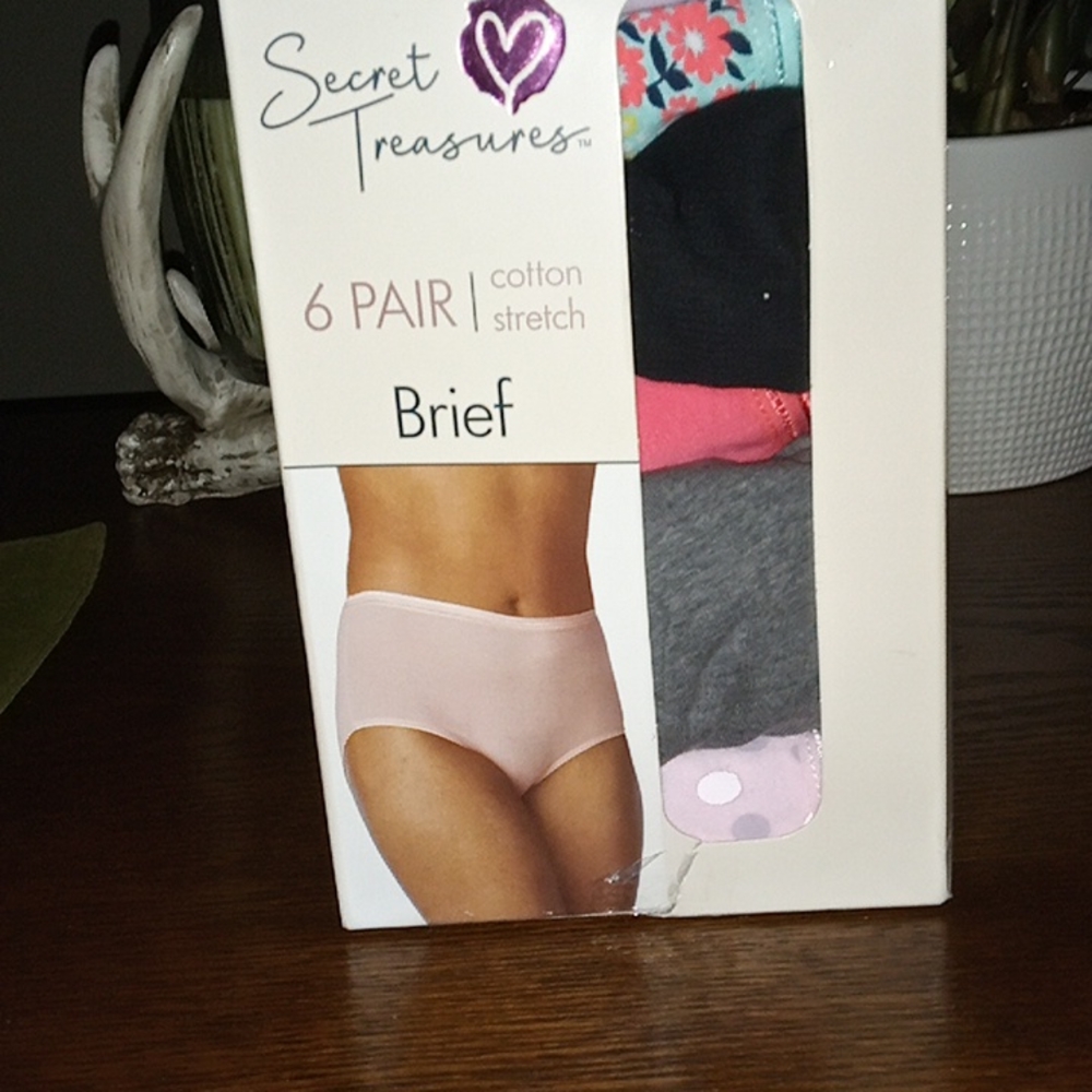 Secret Treasures 6 Pair cotton stretch BRIEF